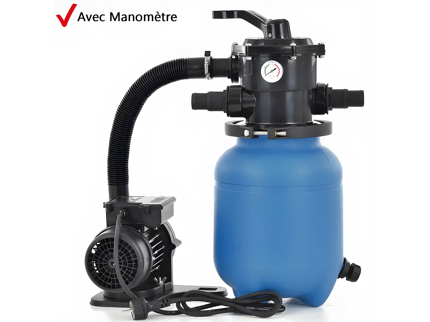 Hecht jardin 302200 Système de filtre à sable de piscine 6 m3/h 200 W Capacité de sable 12kg