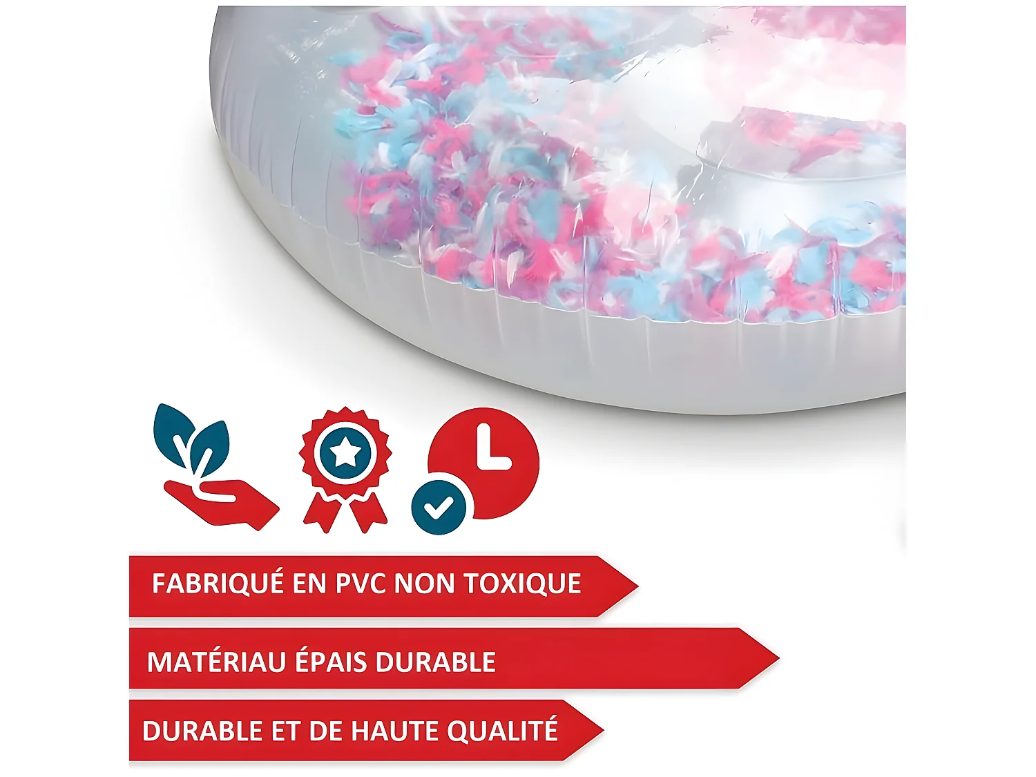 Ballon flotteur SIGNE gonflable pour piscines XXL 183x162x117 cm pour adultes et enfants à partir de 14 ans Bouée de natation