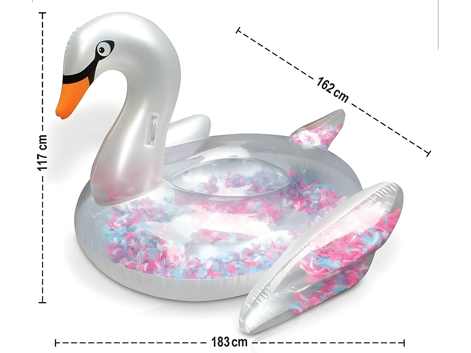 Ballon flotteur SIGNE gonflable pour piscines XXL 183x162x117 cm pour adultes et enfants à partir de 14 ans Bouée de natation