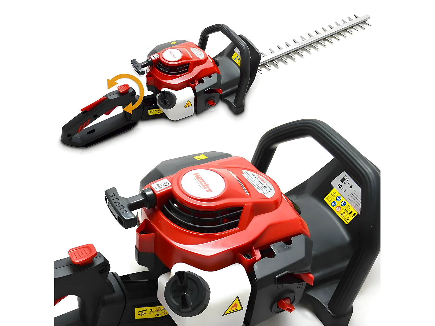 Hecht 9245 Taille haies à essence professionnel Moteur 2 temps système anti-vibration