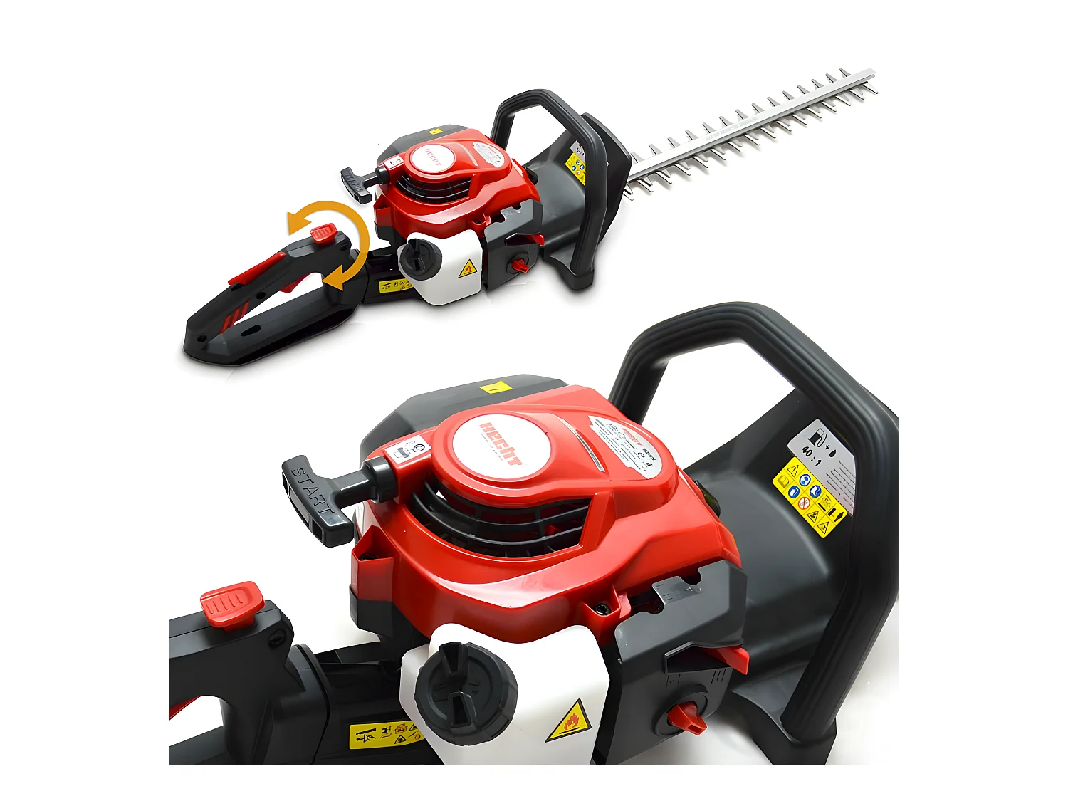Hecht 9245 Taille haies à essence professionnel Moteur 2 temps système anti-vibration