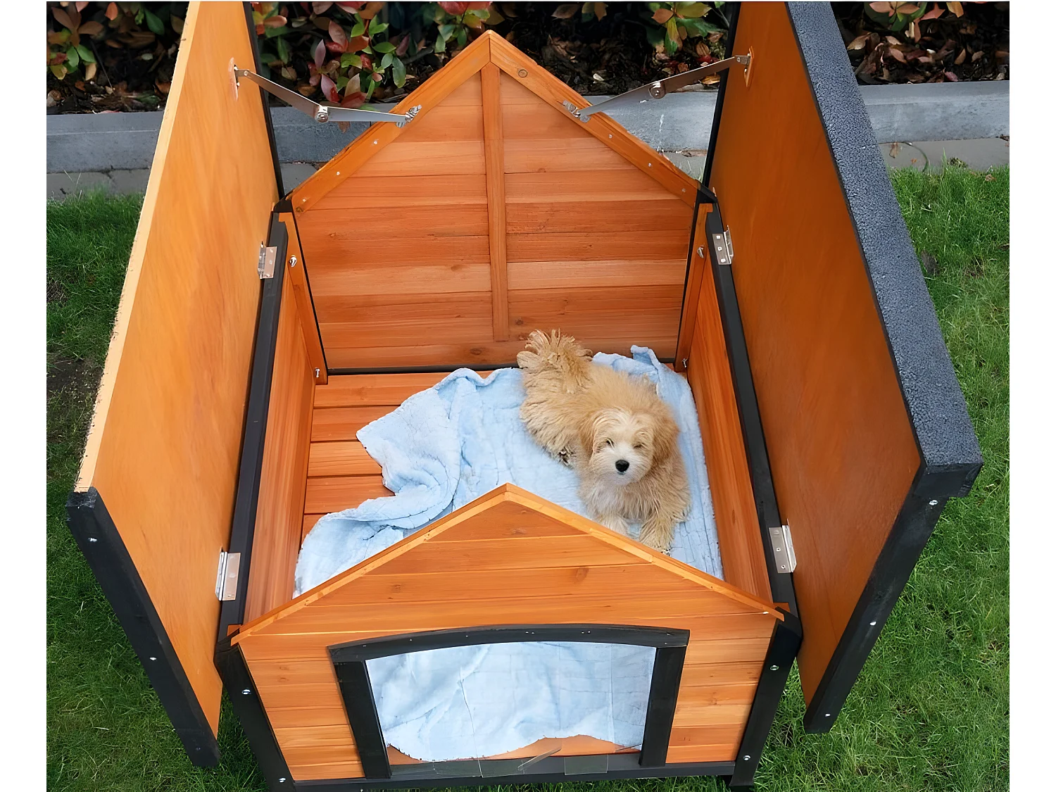 Niche Chien en bois moderne de haute qualité Luna Taille XXL 97 x 111 x 101 cm