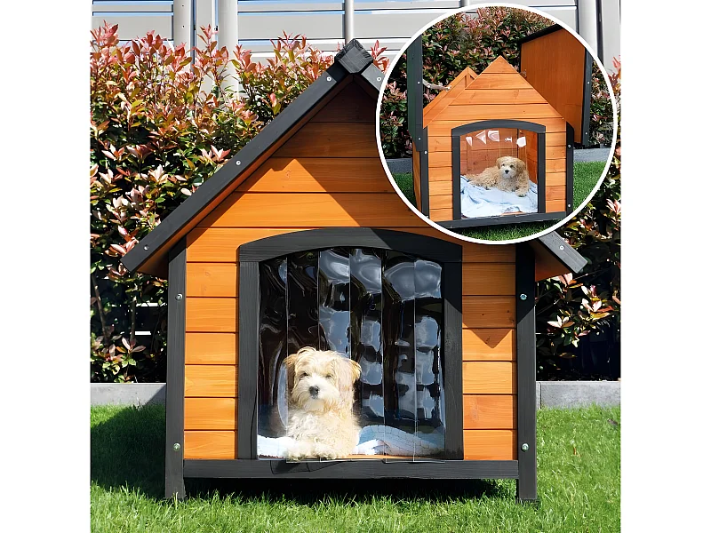 Niche Chien en bois moderne de haute qualité Luna Taille XXL 97 x 111 x 101 cm