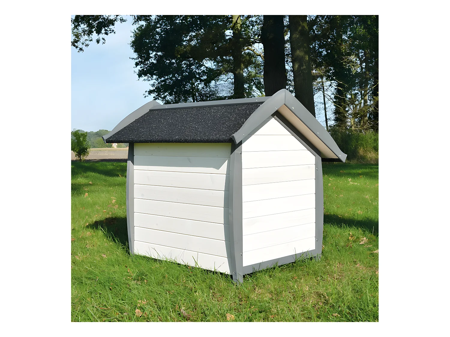 Niche Chien en bois moderne de haute qualite BELLA 221 Taille M 78 x 87 x 82 cm