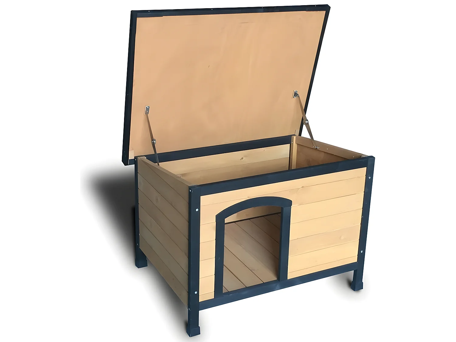 Niche Chien bois pin haute qualite CARLO 225 L 104 x 70x 66 cm