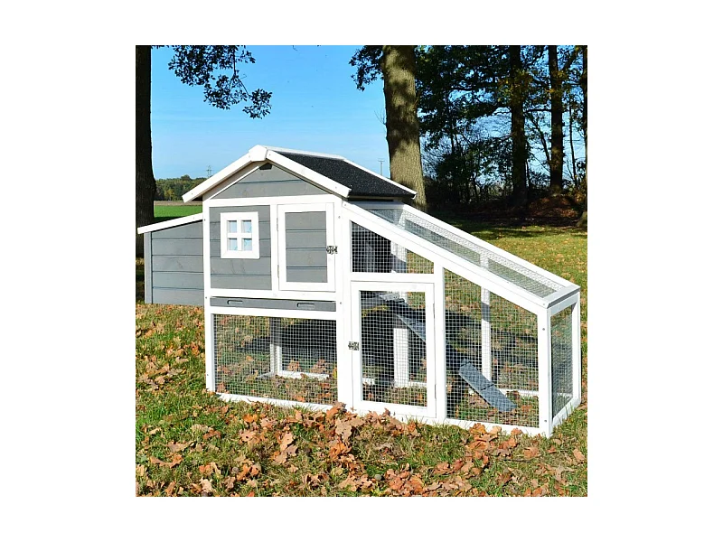 Poulailler Exterieur en bois avec toit pliant 175x66x101 cm Modele- Dottie 151 Taille L