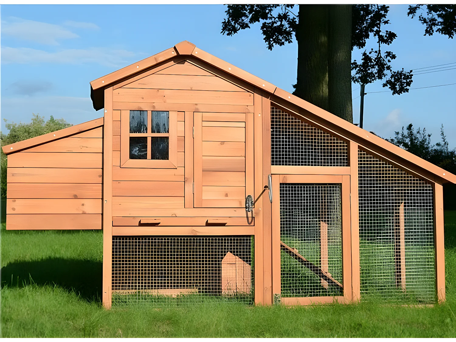 Poulailler en bois 2/5 poules 190x62x114 cm Modele 144 Confort