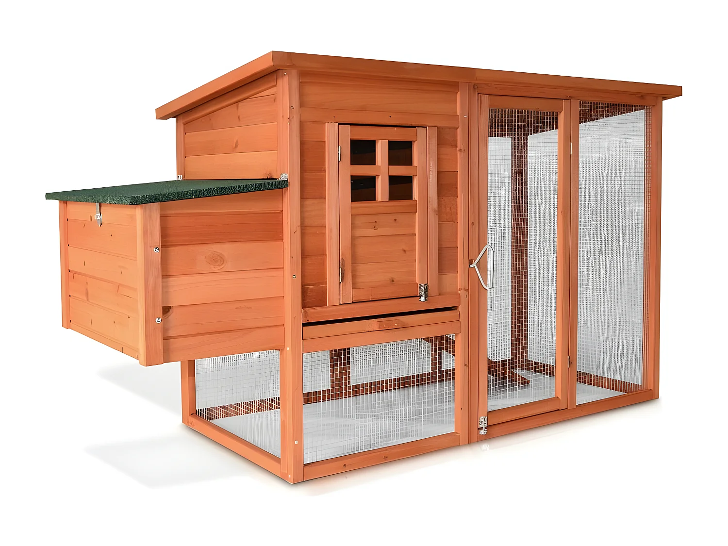 Poulailler 3/6 poules cage canard 2 perchoir 182x75x103 cm Modele 131 XXL