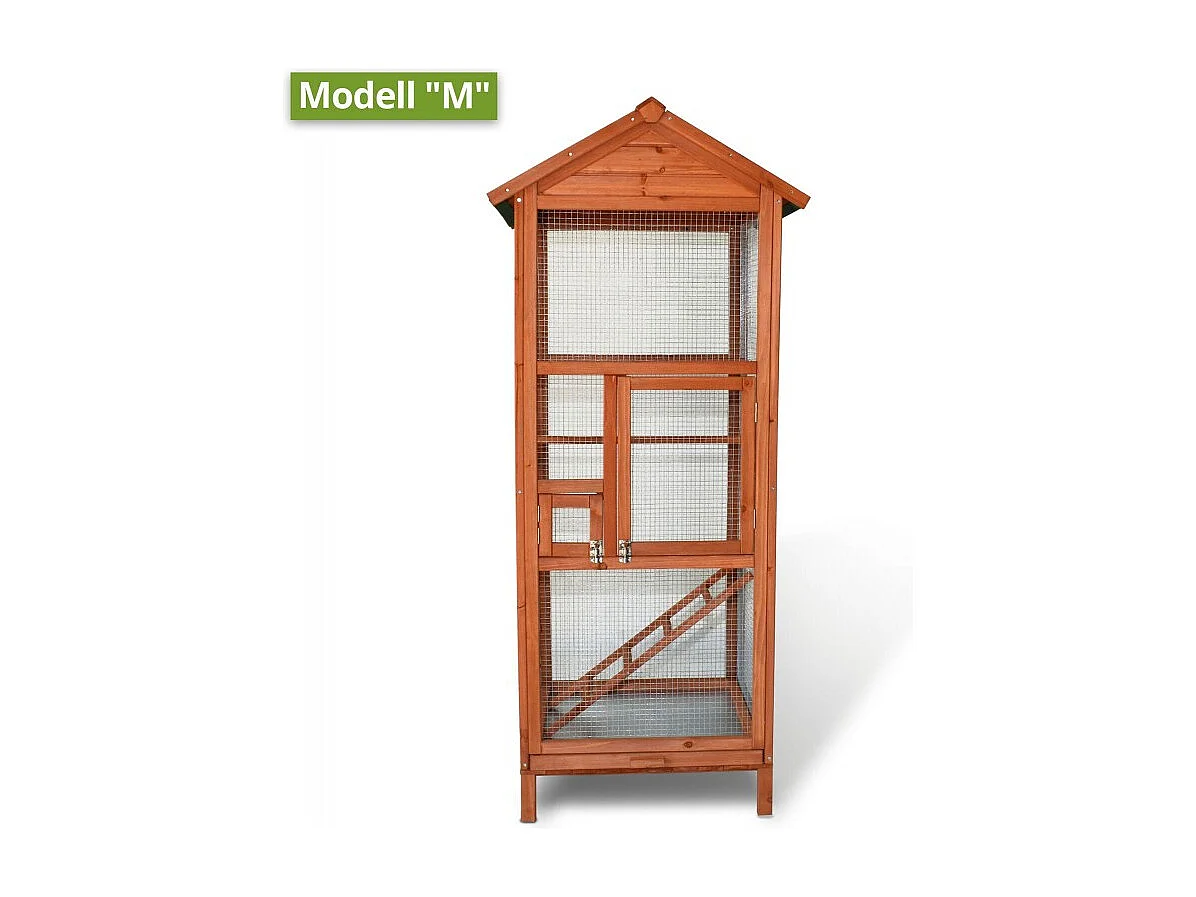 Volière Cage a oiseaux en bois de haute qualite 72 x 63 x 168 cm exterieur et interieur BB LOISIR