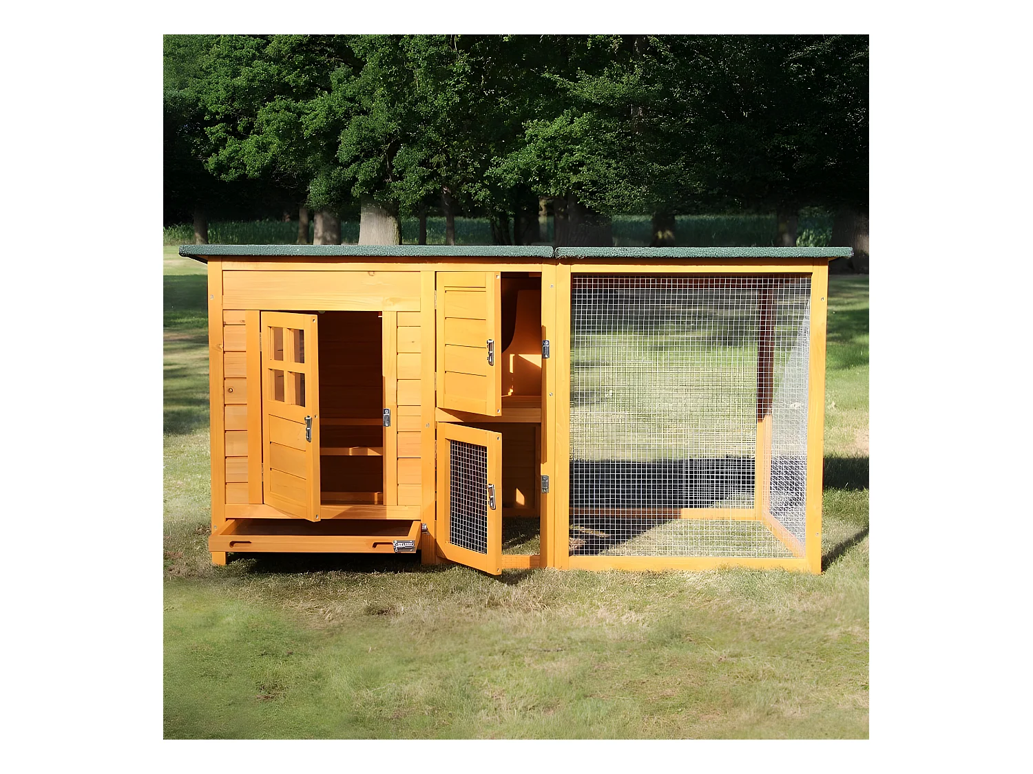 Poulailler pour jardin exteieure 5 poules r 150 x 80 x 68 cm - Modele 147 FLEXI Standard