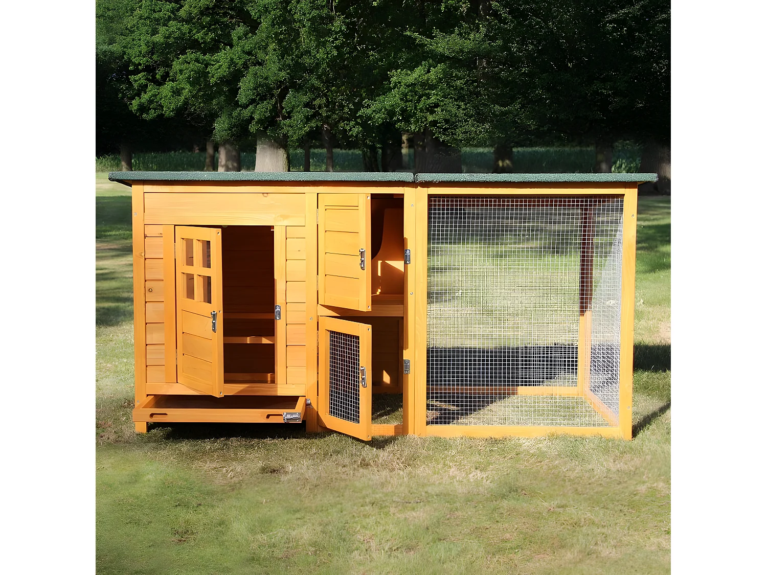 Poulailler pour jardin exteieure 5 poules r 150 x 80 x 68 cm - Modele 147 FLEXI Standard