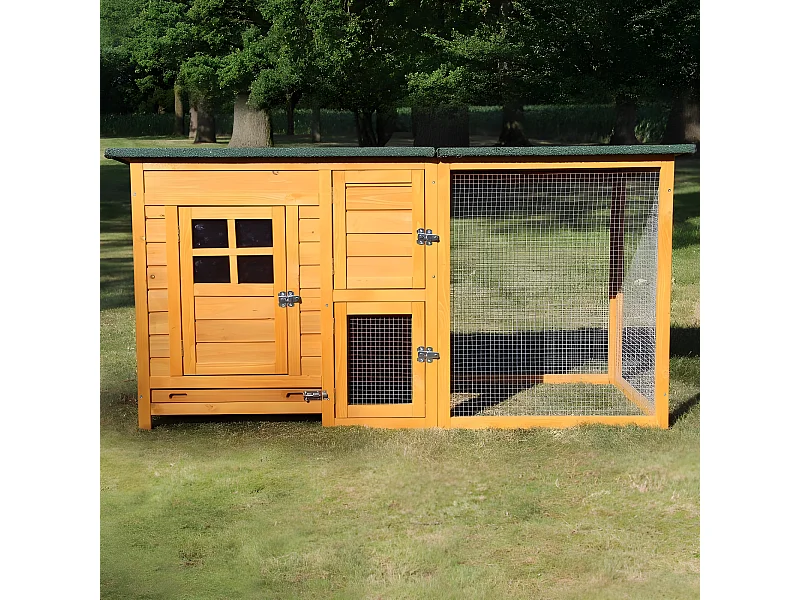 Poulailler pour jardin exteieure 5 poules r 150 x 80 x 68 cm - Modele 147 FLEXI Standard