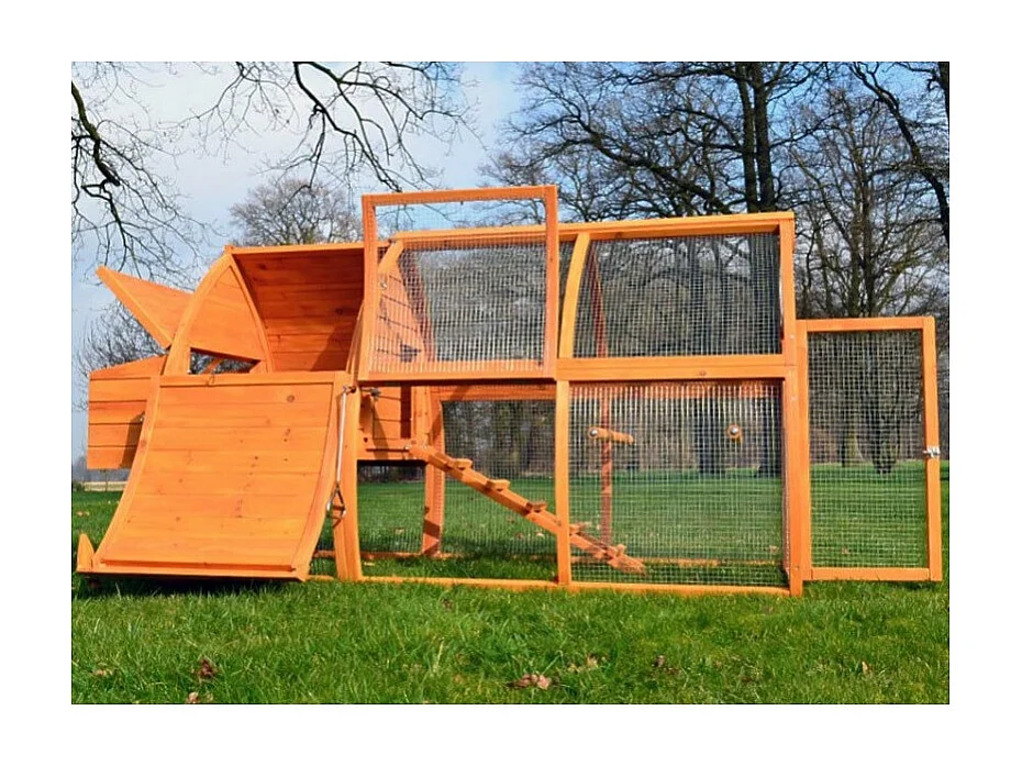 Poulailler en bois pour jardin  2/5 poules 172x76x102 cm-Modele 126 Grande Poule