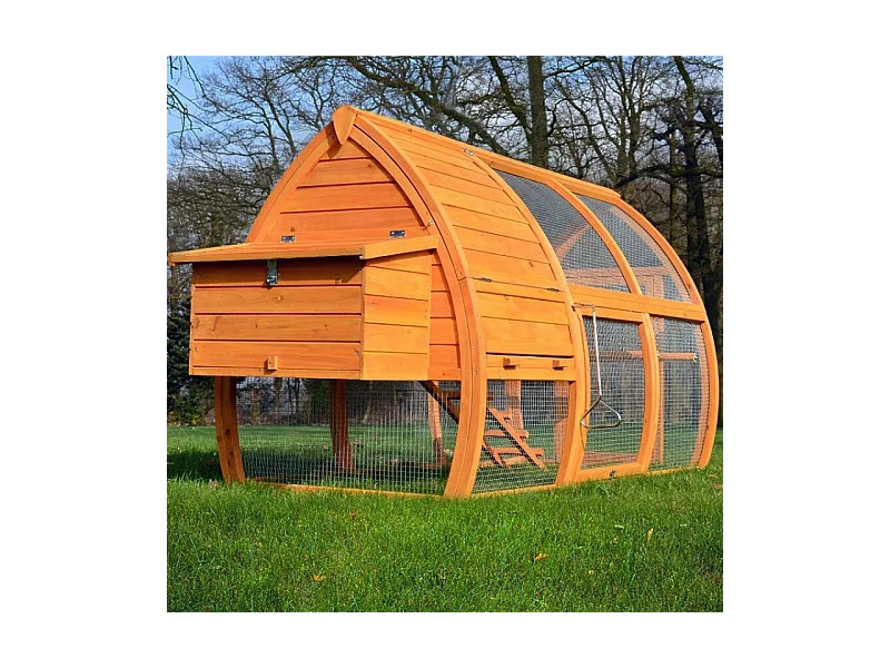 Poulailler en bois pour jardin  2/5 poules 172x76x102 cm-Modele 126 Grande Poule