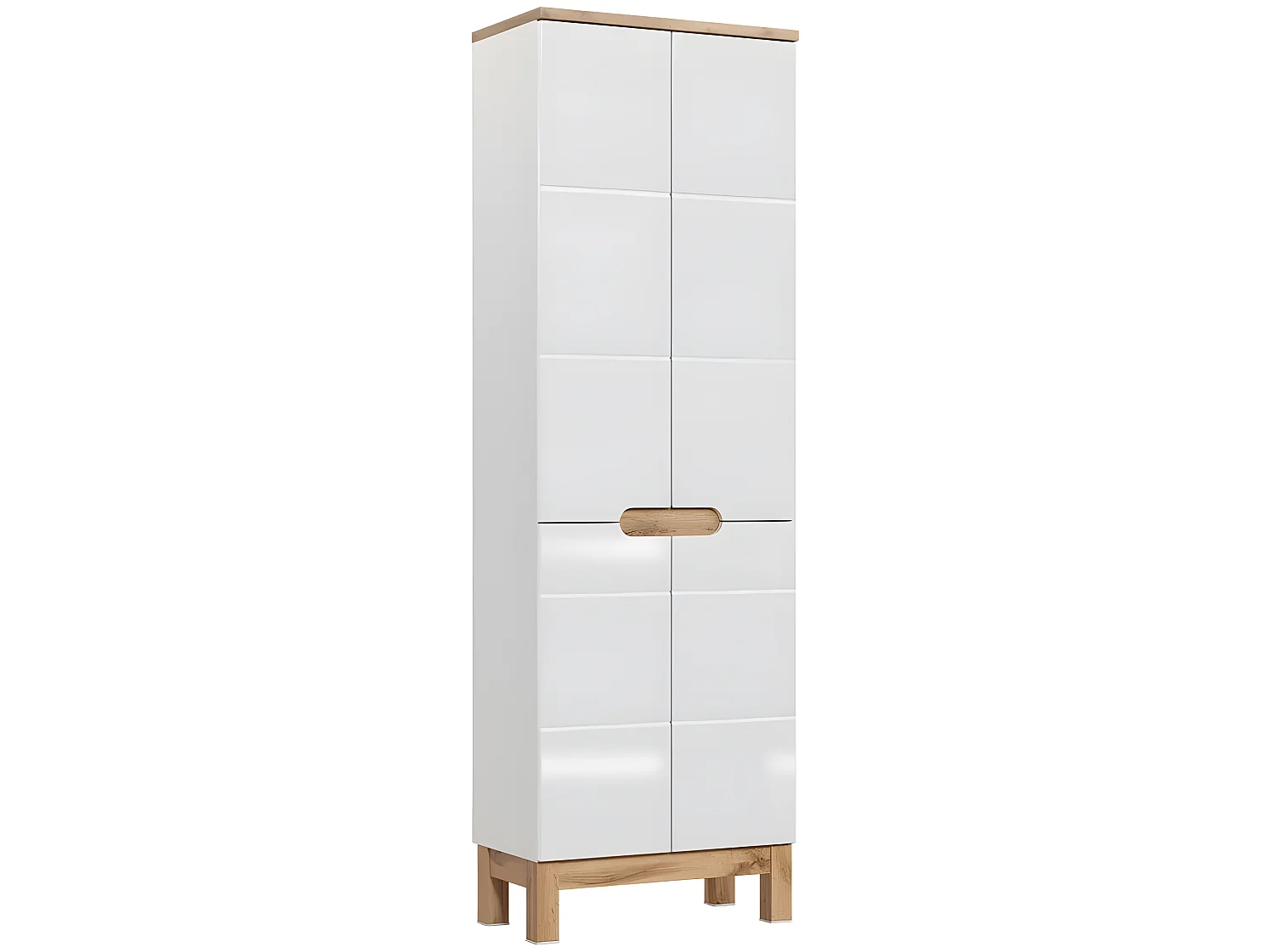 Meuble Salle de bain avec portes 187x60x33cm BALI BLANC 805 moderne de haute qualité