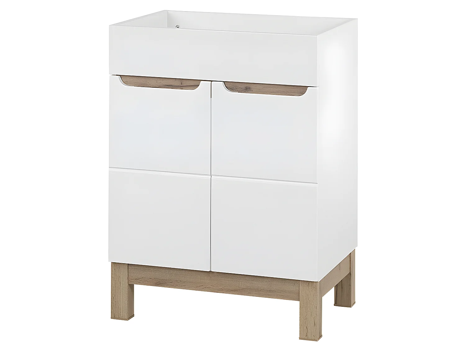 Meuble vasque Salle de bain + Lavabo 84x80x45cm BALI BLANC 821 moderne de haute qualité