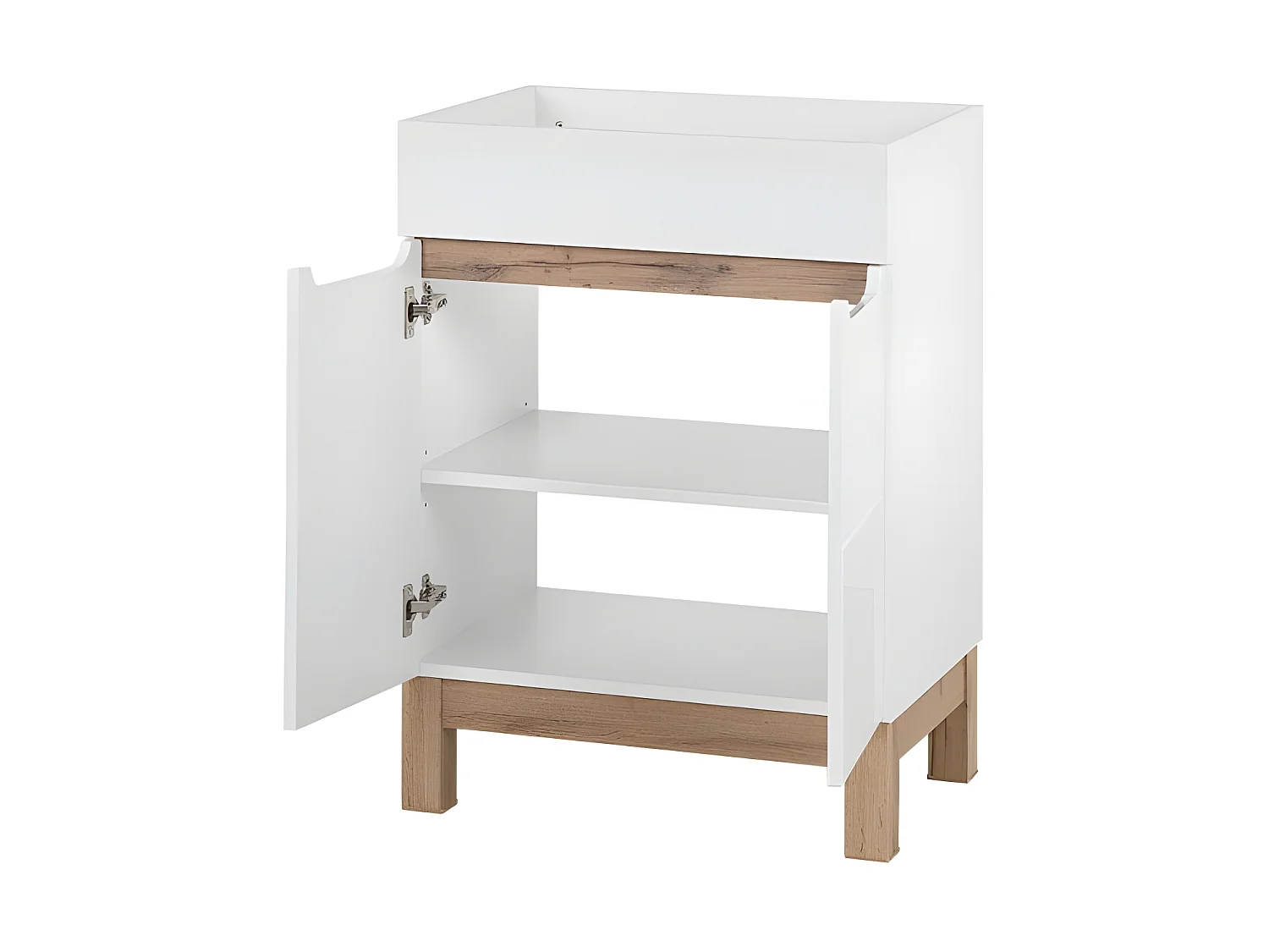 Meuble vasque Salle de bain + Lavabo 84x80x45cm BALI BLANC 821 moderne de haute qualité