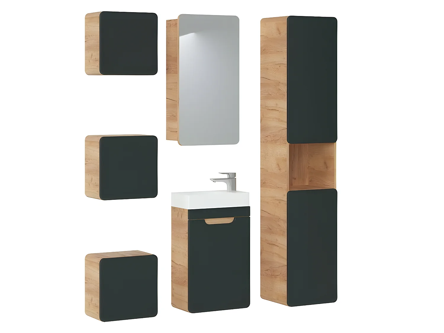 Meuble vasque Salle de bain + Lavabo 60x40x22cm ARUBA COSMOS 826 moderne de haute qualité