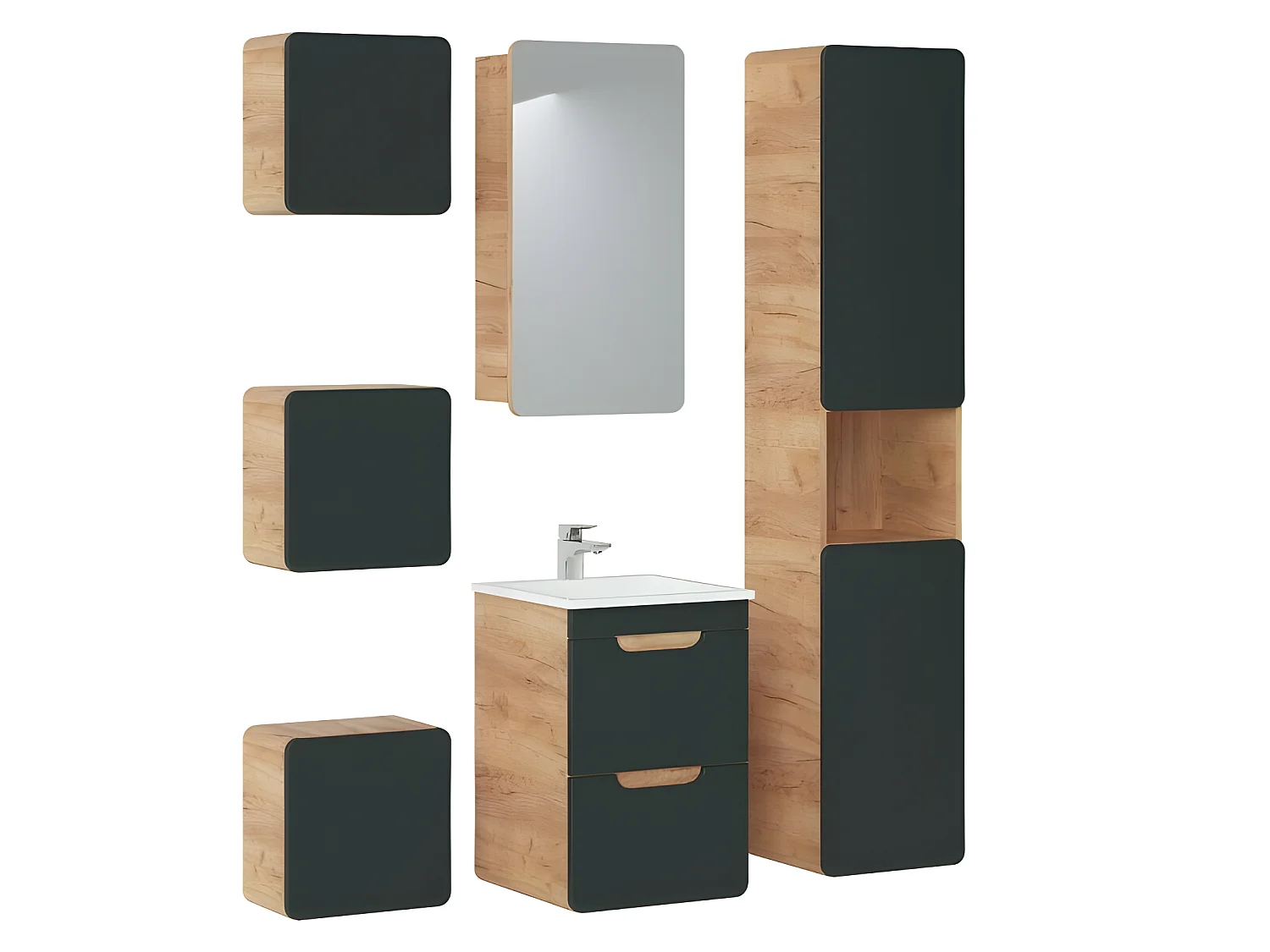Meuble vasque Salle de bain + Lavabo 40x41x59cm ARUBA COSMOS 823 moderne de haute qualité
