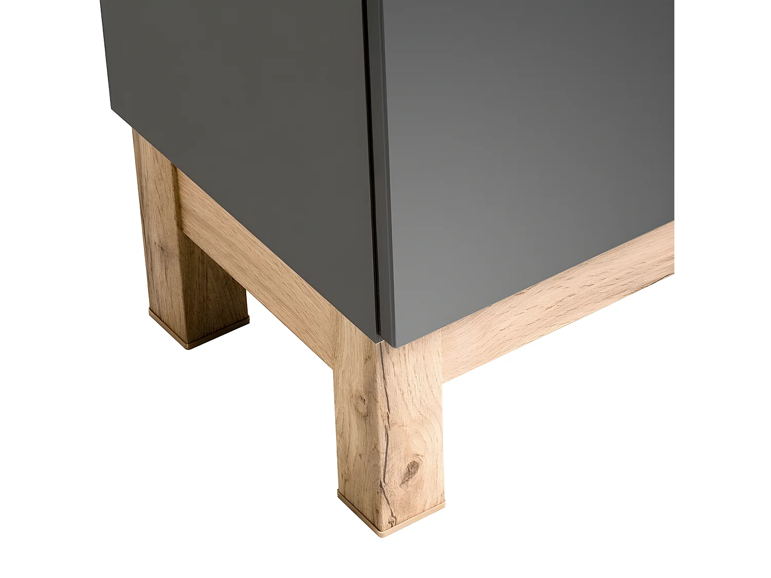 Meuble vasque Salle de bain + Lavabo 84x60x45cm BALI GRIS 820 moderne de haute qualité