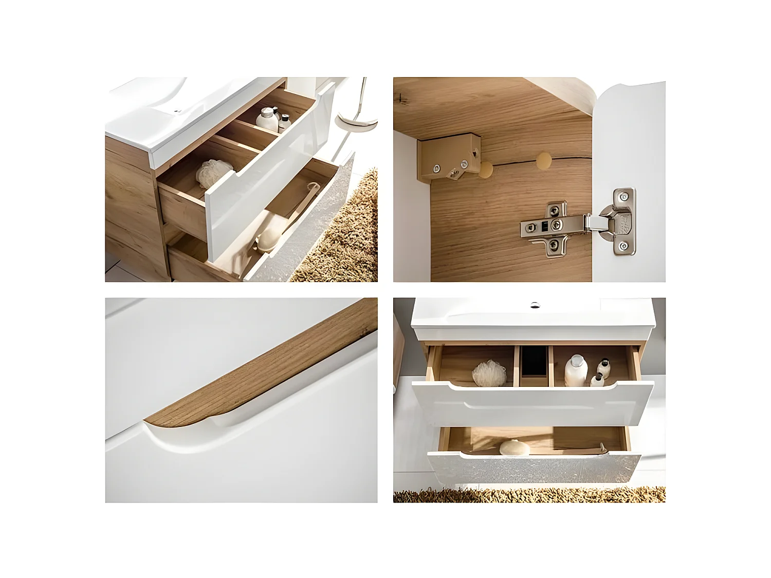 Meuble Salle de bain 50x59x39cm ARUBA BLANC 824 moderne de haute qualité