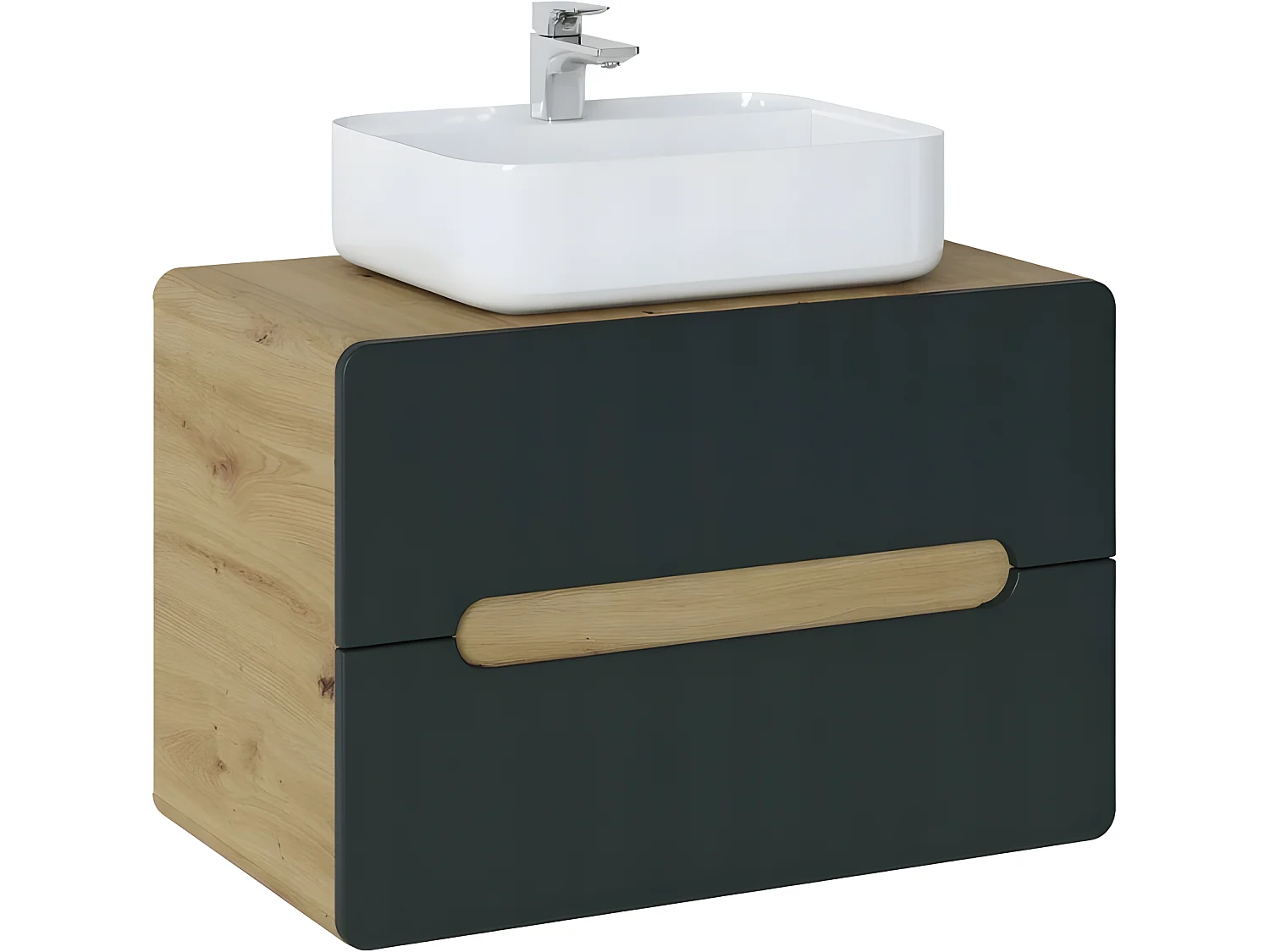 Meuble vasque Salle de bain + Lavabo 80x40x53cm ARUBA COSMOS 829 moderne de haute qualité