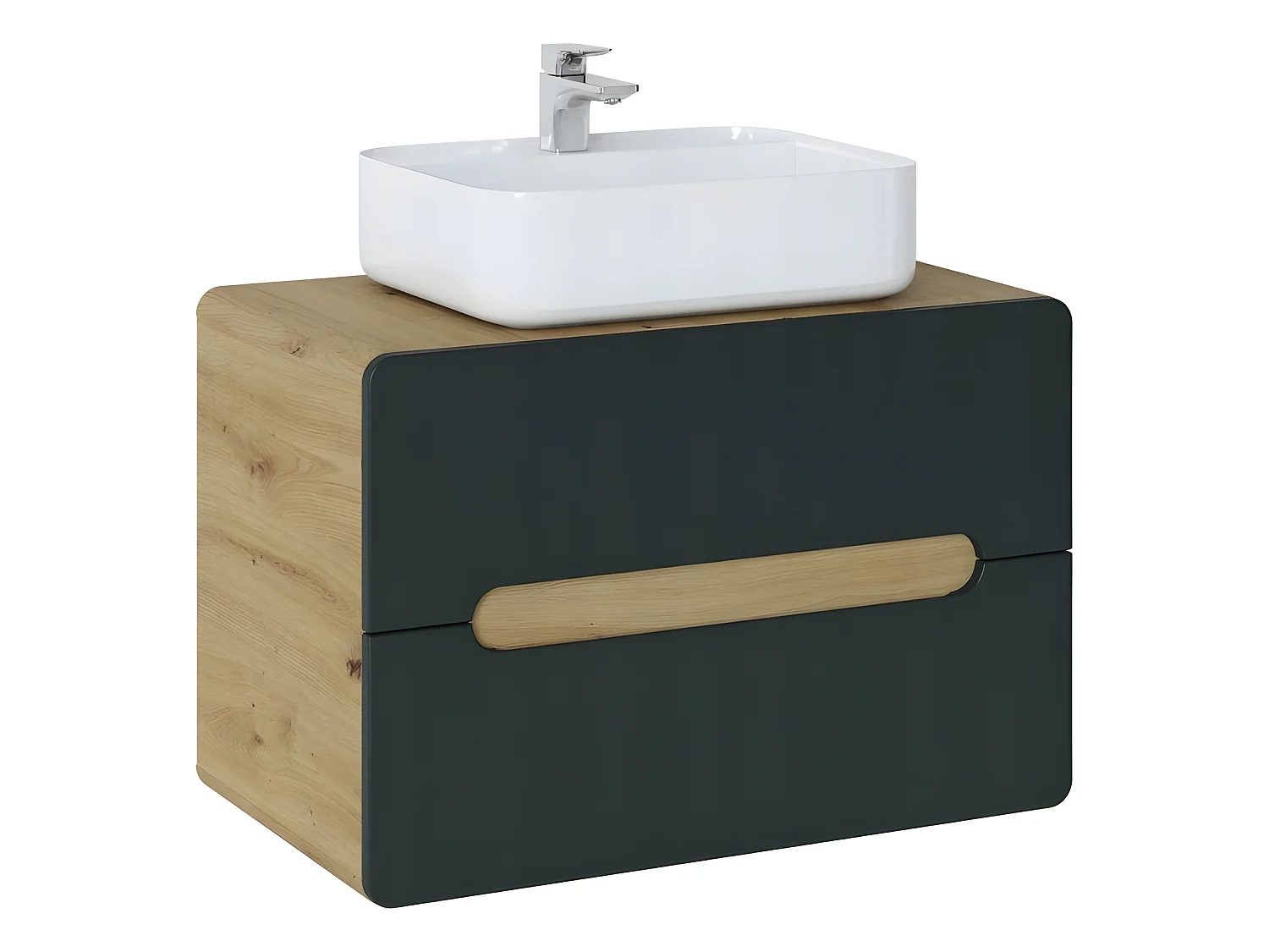 Meuble vasque Salle de bain + Lavabo 80x40x53cm ARUBA COSMOS 829 moderne de haute qualité