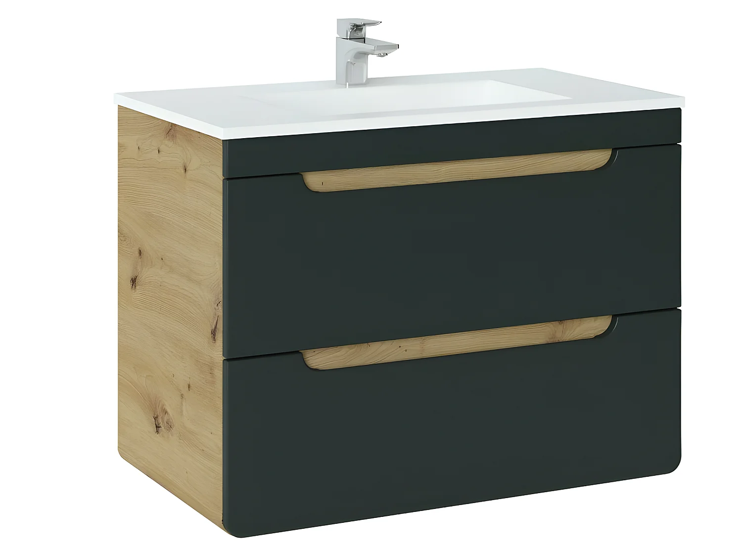 Meuble vasque Salle de bain + Lavabo 80x46x59cm ARUBA COSMOS 821 moderne de haute qualité