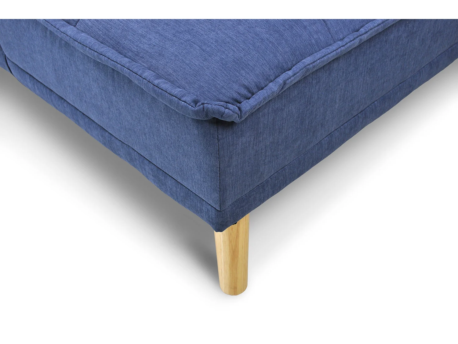 Divano letto clic clac in tessuto vellutato blu, divano 3 posti mod. Bart