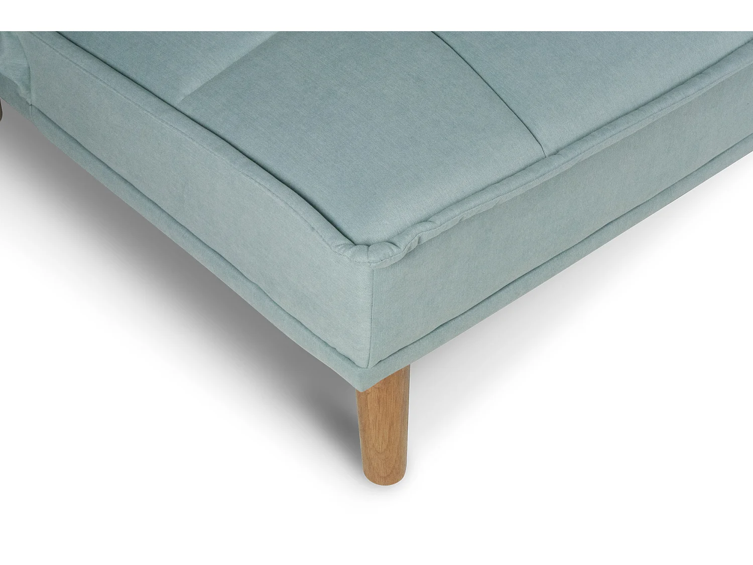 Divano letto clic clac in tessuto vellutato verde Tiffany, divano 3 posti mod. Bart