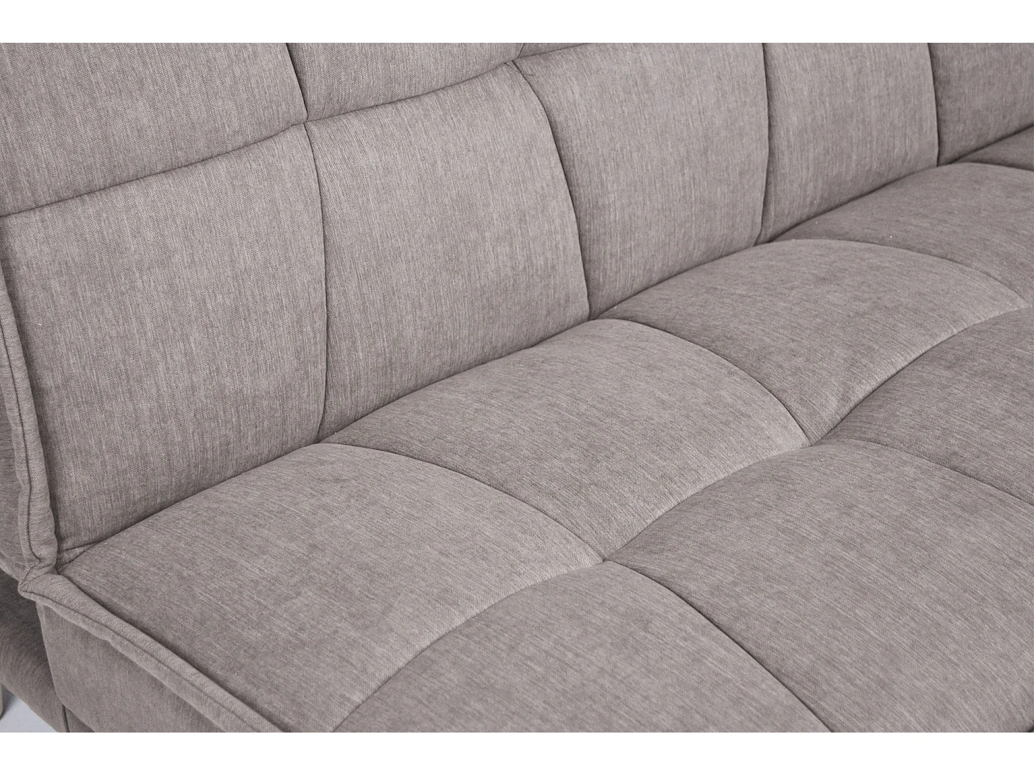 Divano letto clic clac in tessuto vellutato marrone, divano 3 posti mod. Bart