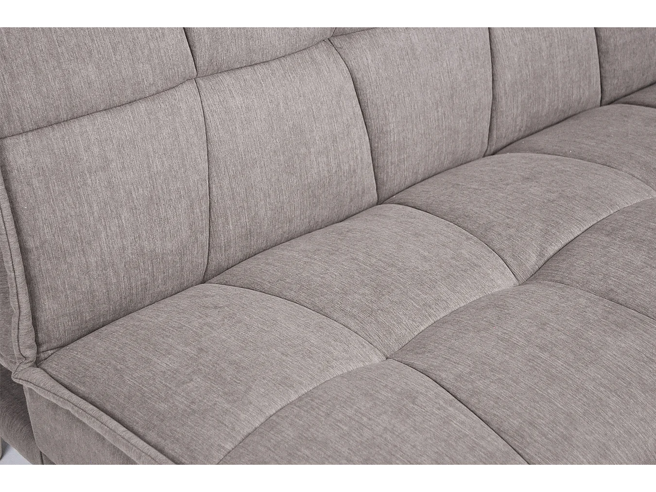 Divano letto clic clac in tessuto vellutato marrone, divano 3 posti mod. Bart