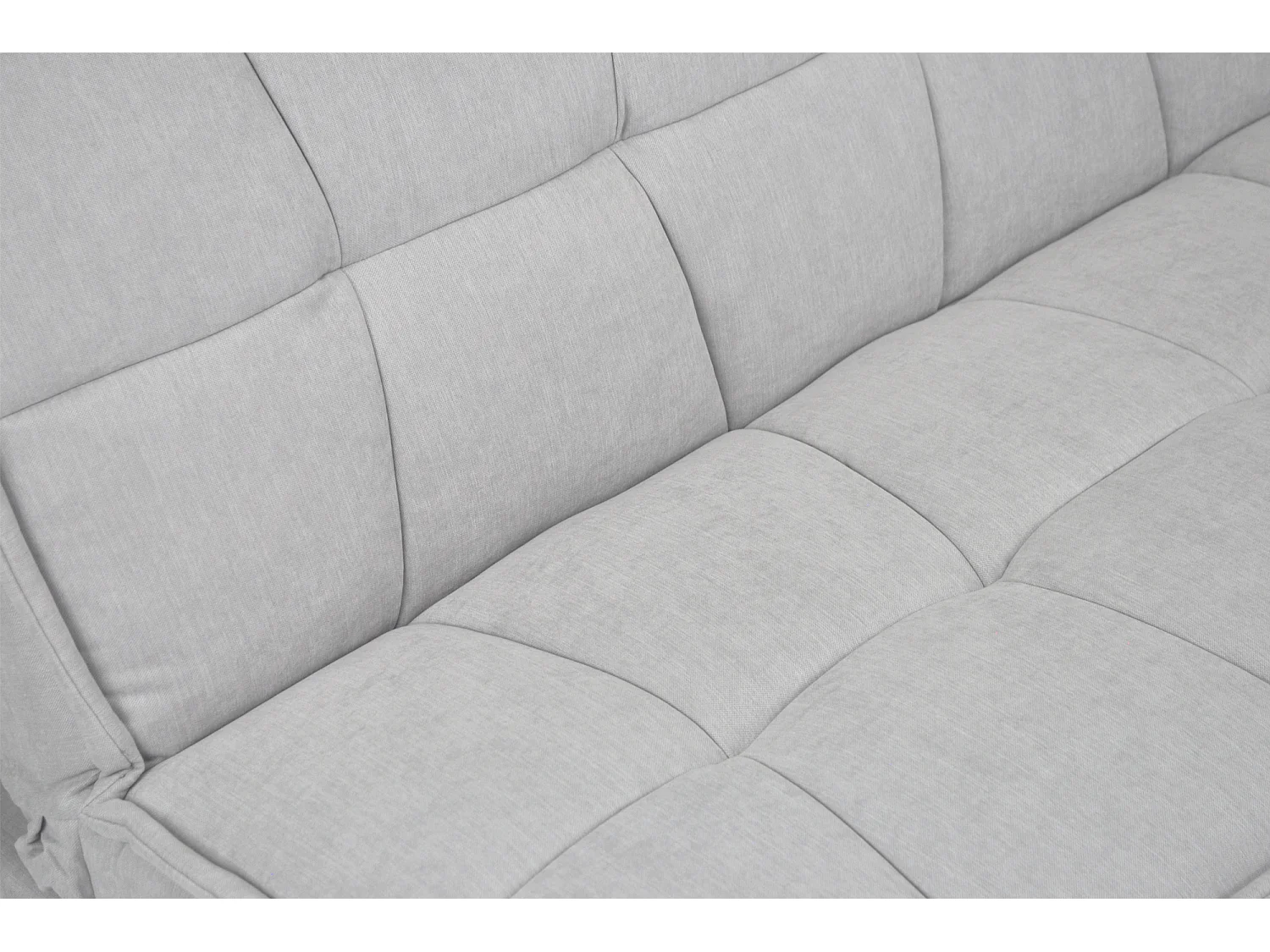 Divano letto clic clac in tessuto vellutato grigio, divano 3 posti mod. Bart