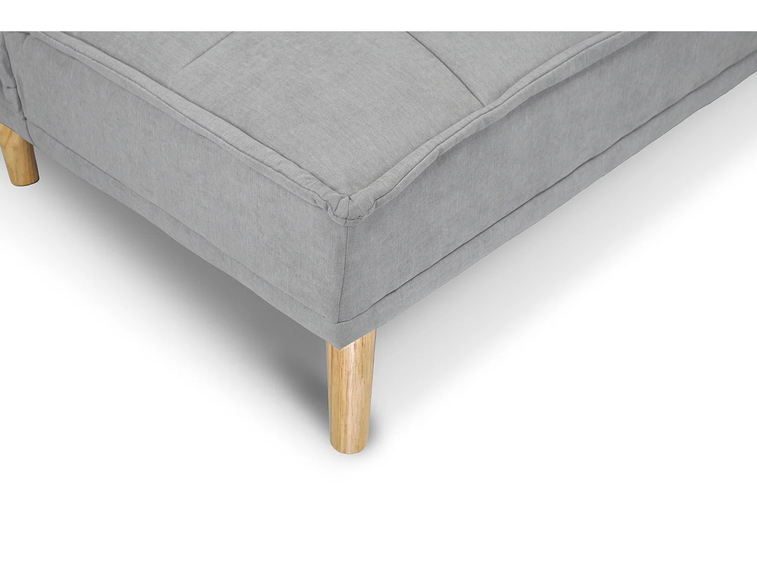 Divano letto clic clac in tessuto vellutato grigio, divano 3 posti mod. Bart