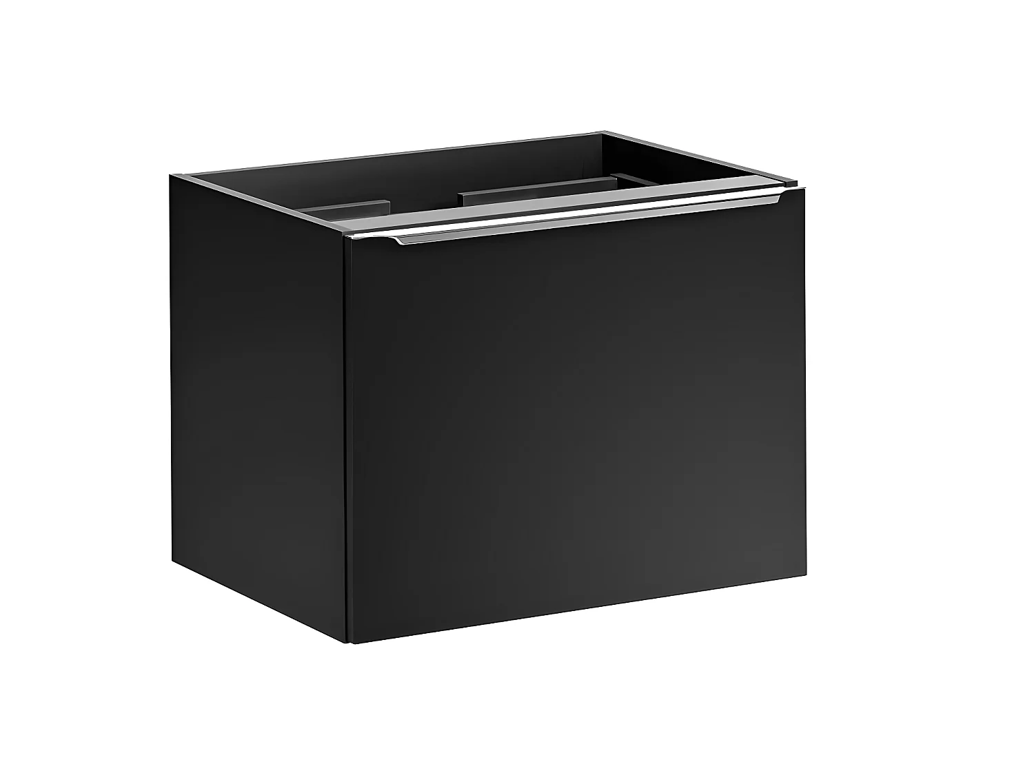 Meuble sous lavabo de salle de bain - Noir - L60-H46-P45,6 - KLAUS
