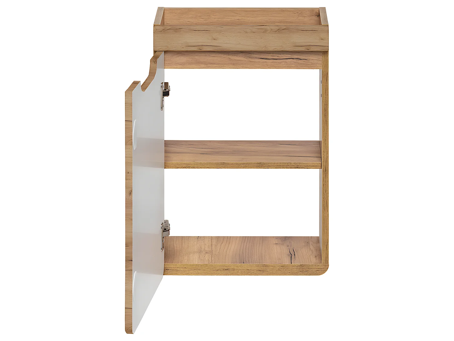 Meuble sous lavabo de salle de bain - Chêne artisanal doré - L40-H59-P41 - ARRIBA