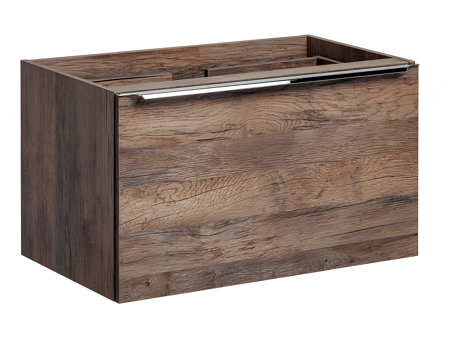 Meuble sous lavabo de salle de bain - Chêne Santa fe - L80-H46-P45,6 - KLAUS