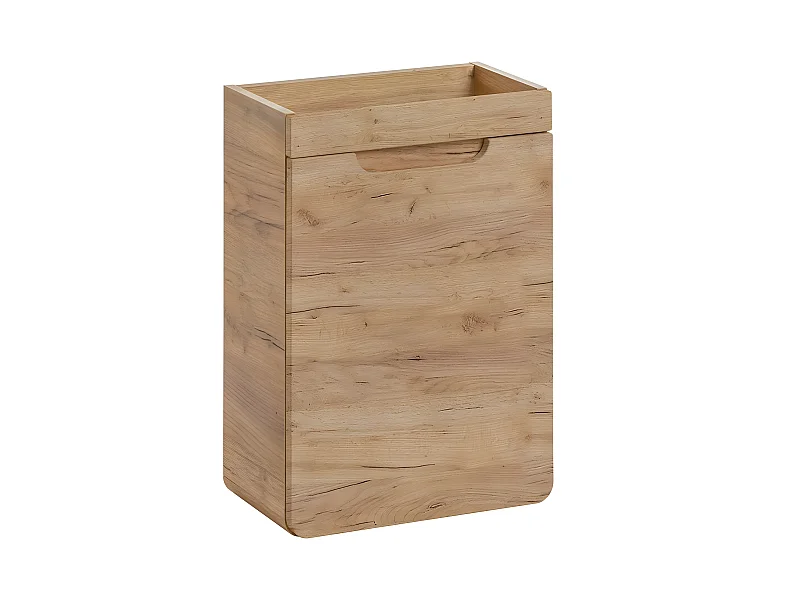 Meuble sous lavabo de salle de bain - Chêne artisanal doré - L40-H60-P22 - ARRIBA