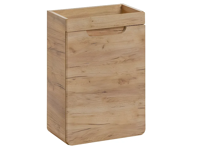 Meuble sous lavabo de salle de bain - Chêne artisanal doré - L40-H60-P22 - ARRIBA