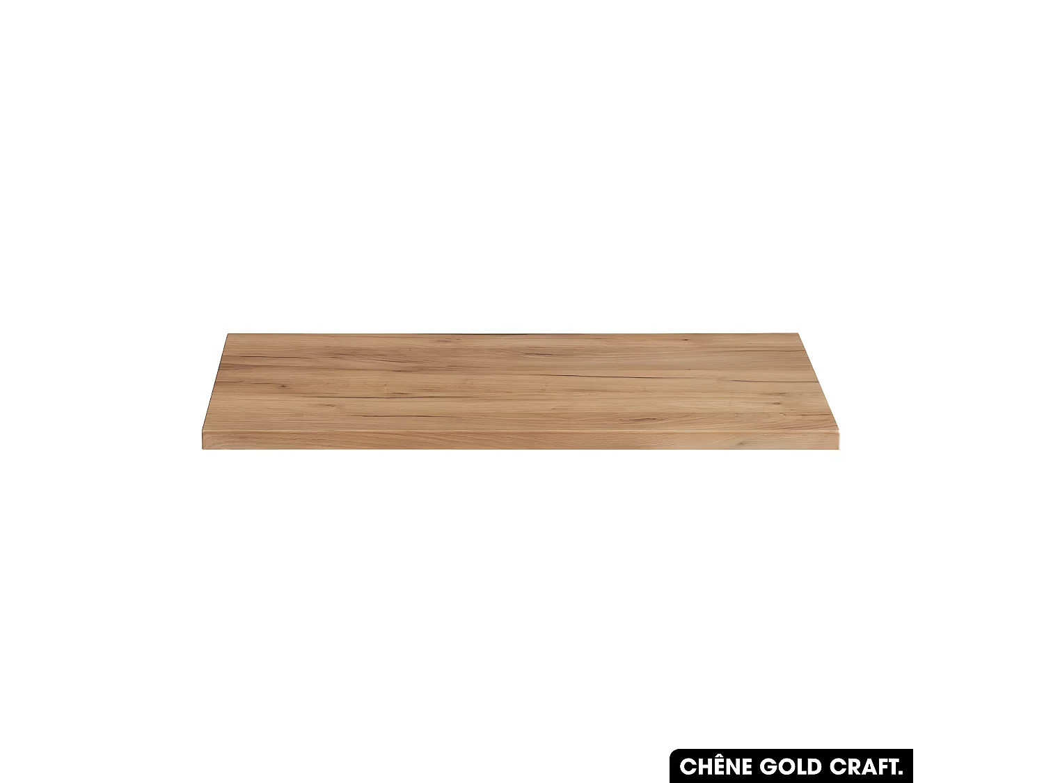 Plan de vasque en bois | CHÊNE GOLD CRAFT | L.81 x P.46 x H.2,5