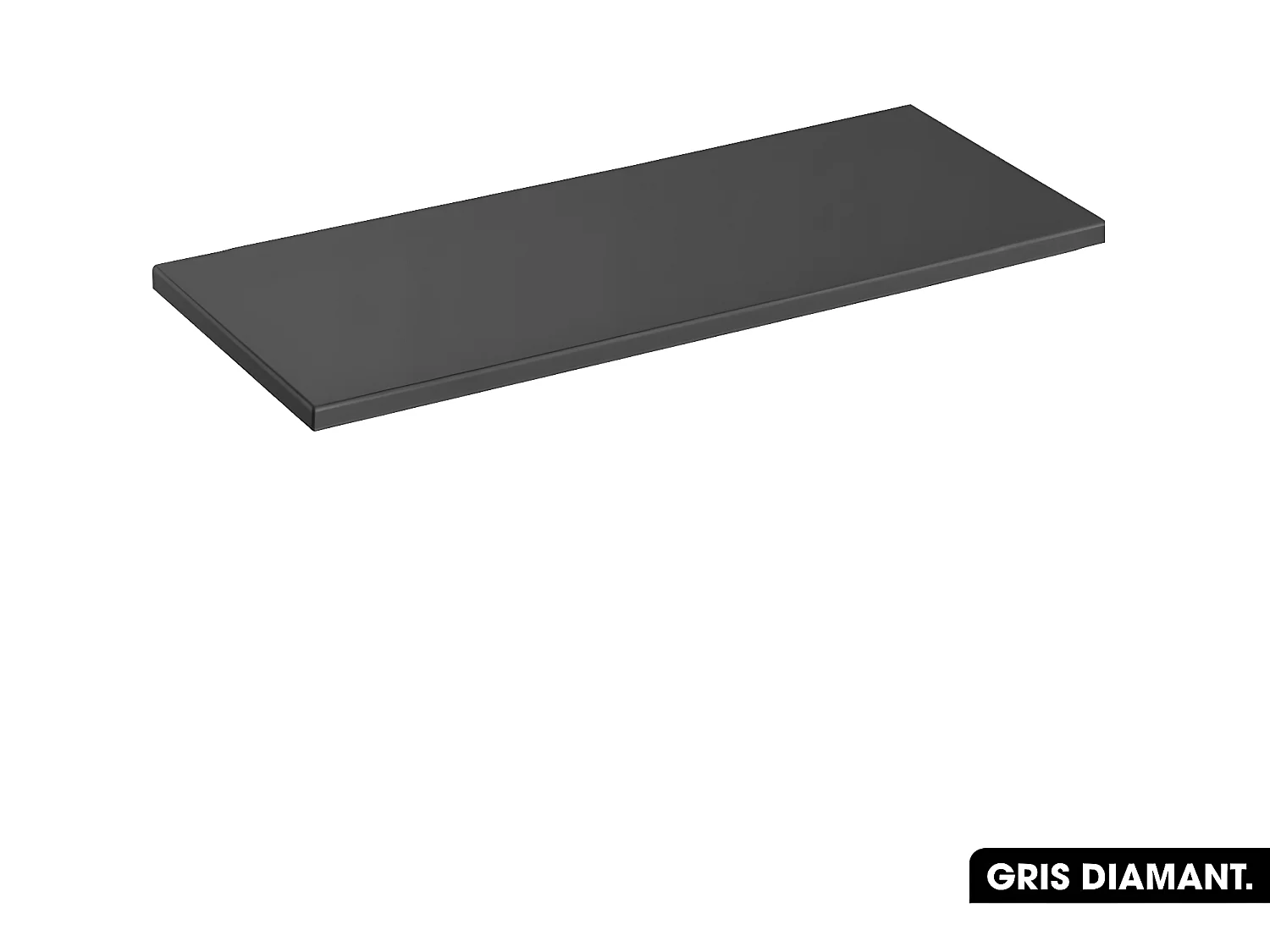 Plan de vasque en bois | GRIS DIAMANT | L.80 x P.47 x H.2,5