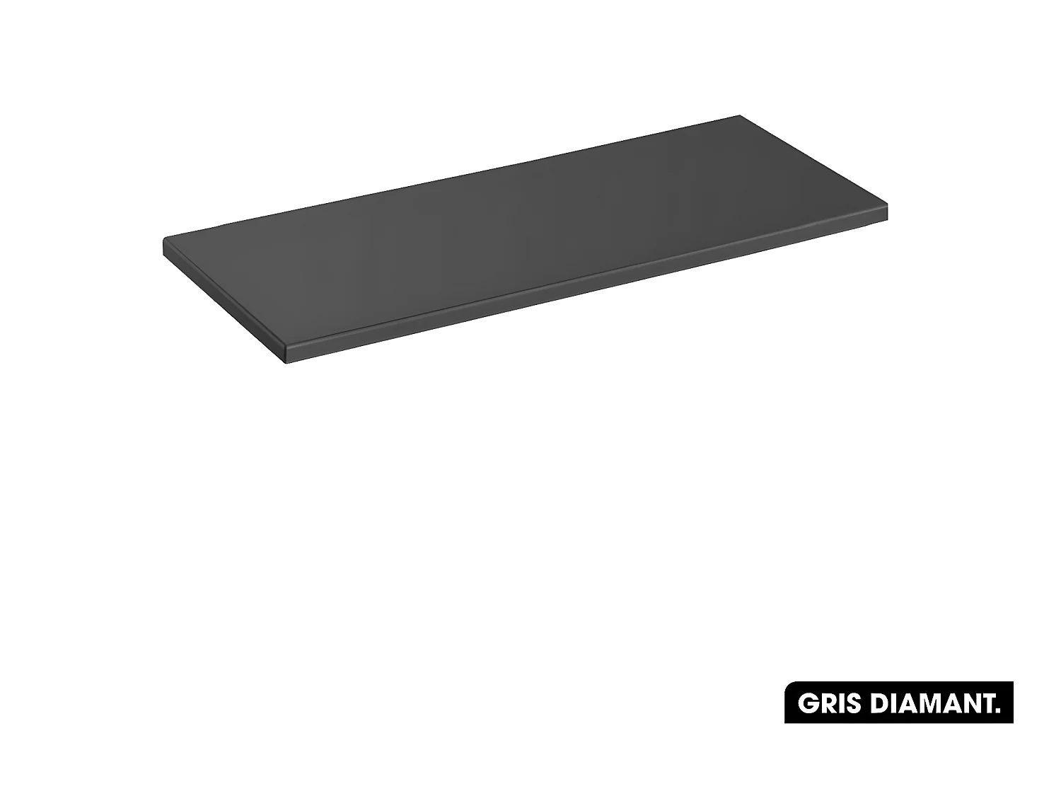 Plan de vasque en bois | GRIS DIAMANT | L.80 x P.47 x H.2,5