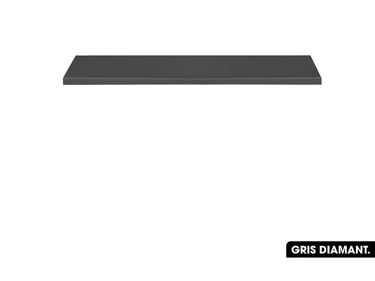 Plan de vasque en bois | GRIS DIAMANT | L.80 x P.47 x H.2,5