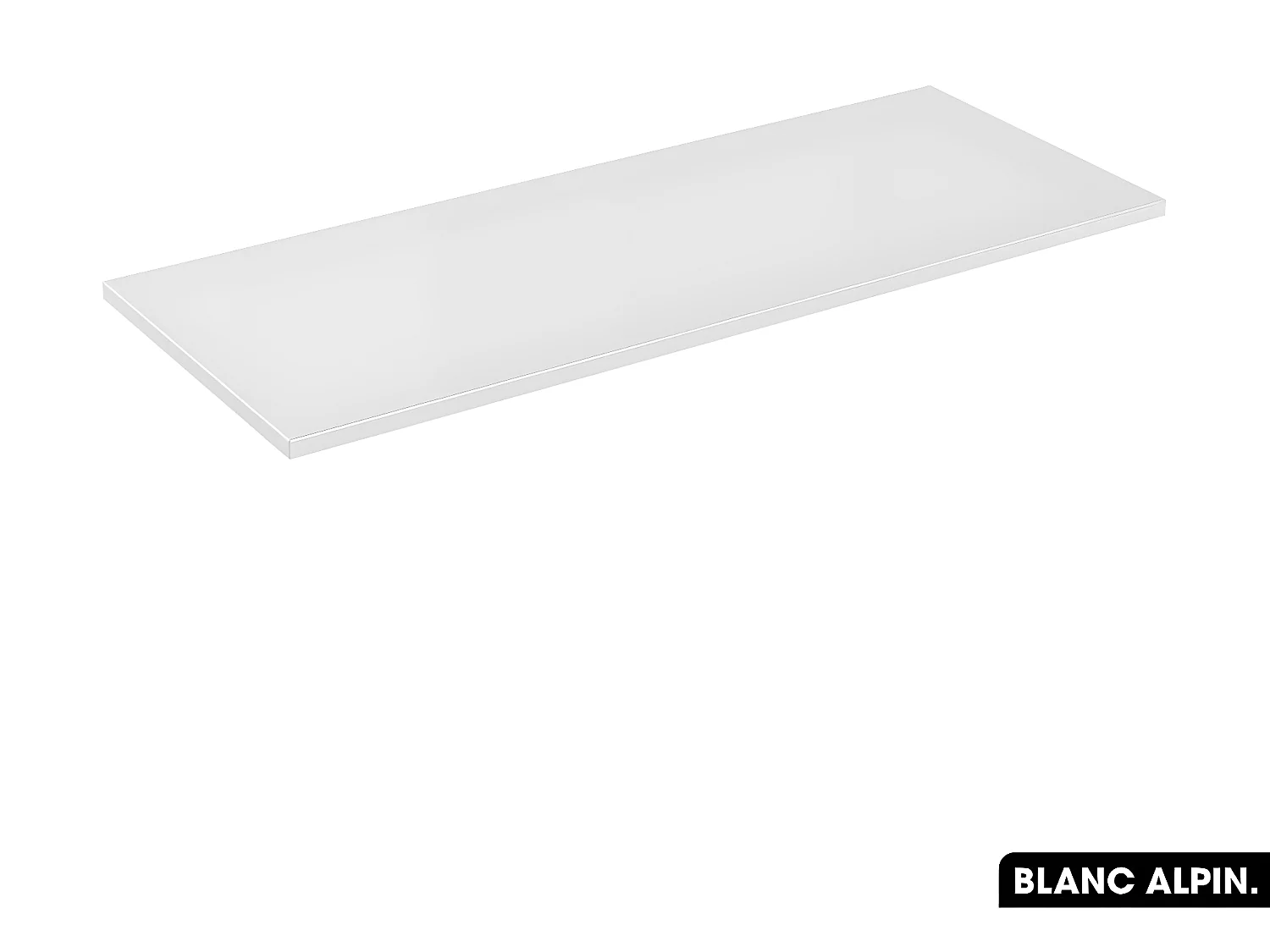 Plan de vasque en bois | BLANC ALPIN | L.160 x P.46 x H.2,5