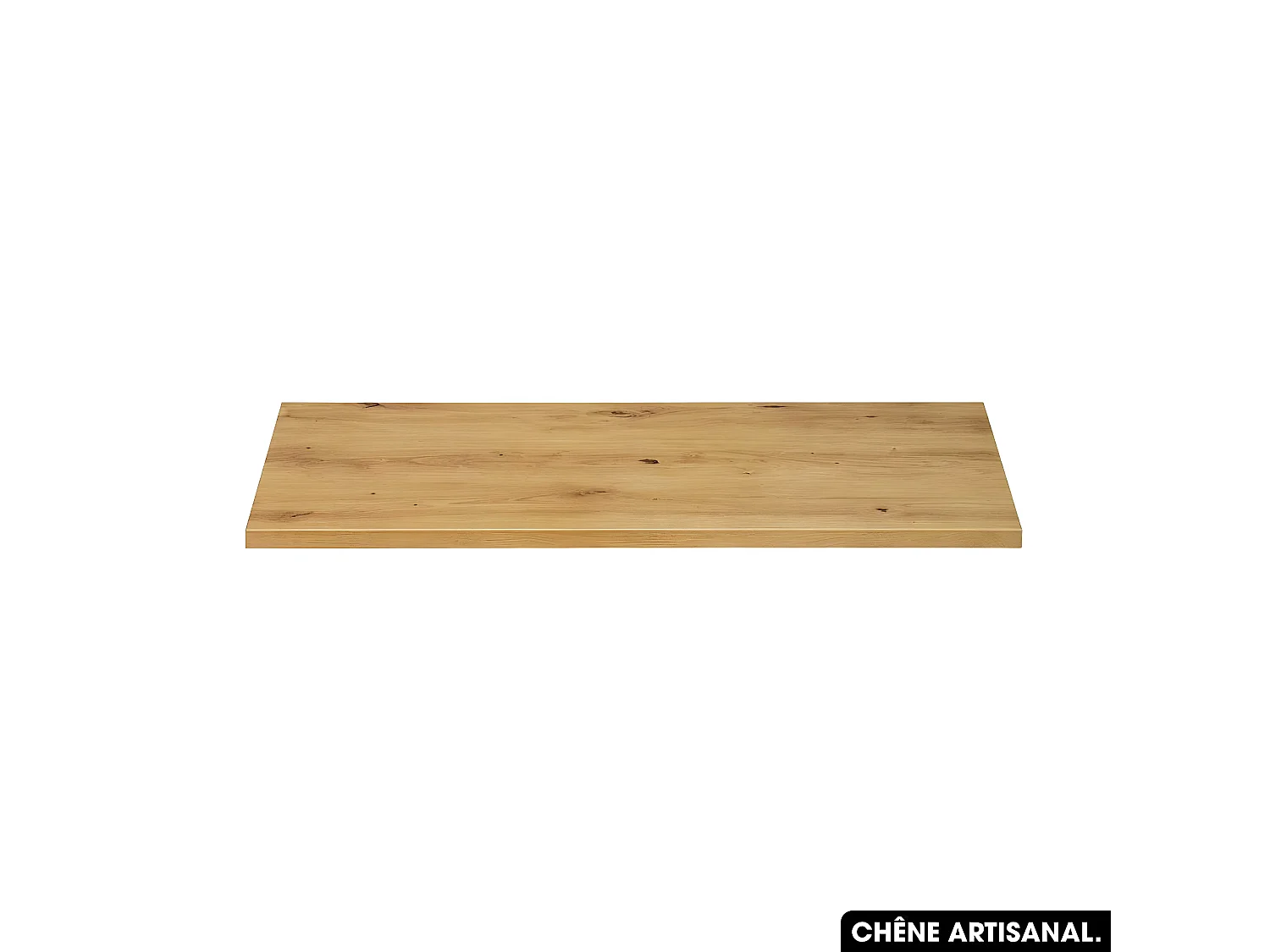 Plan de vasque en bois | CHÊNE ARTISANAL | L.80 x P.48 x H.2,5