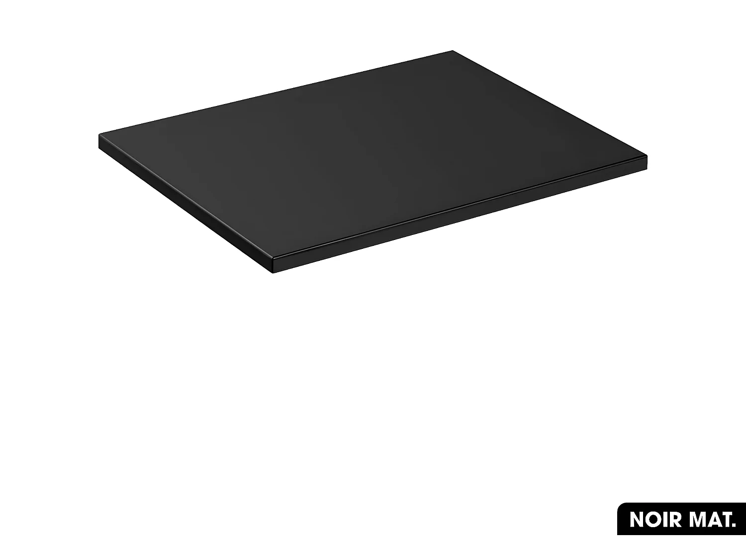 Plan de vasque en bois | NOIR MAT | L.60 x P.46,5 x H.2