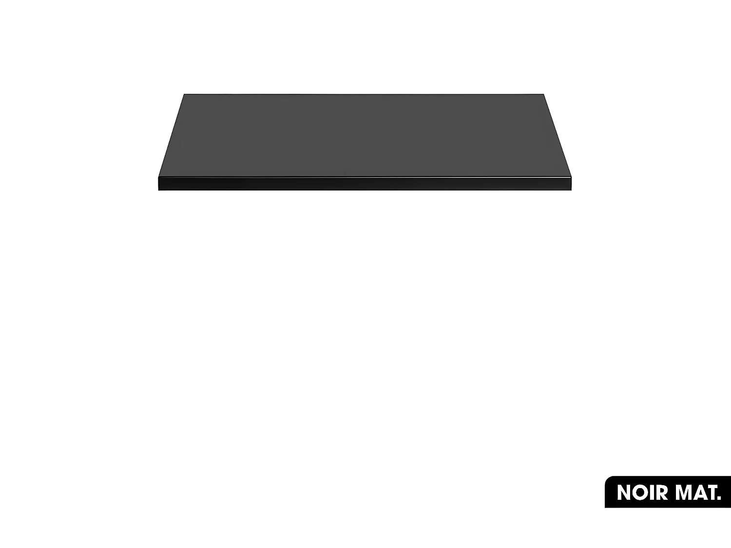 Plan de vasque en bois | NOIR MAT | L.60 x P.46,5 x H.2