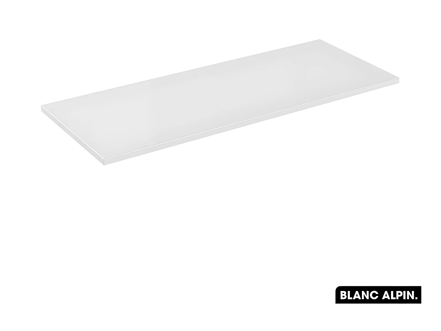 Plan de vasque en bois | BLANC ALPIN | L.120 x P.46 x H.2,5