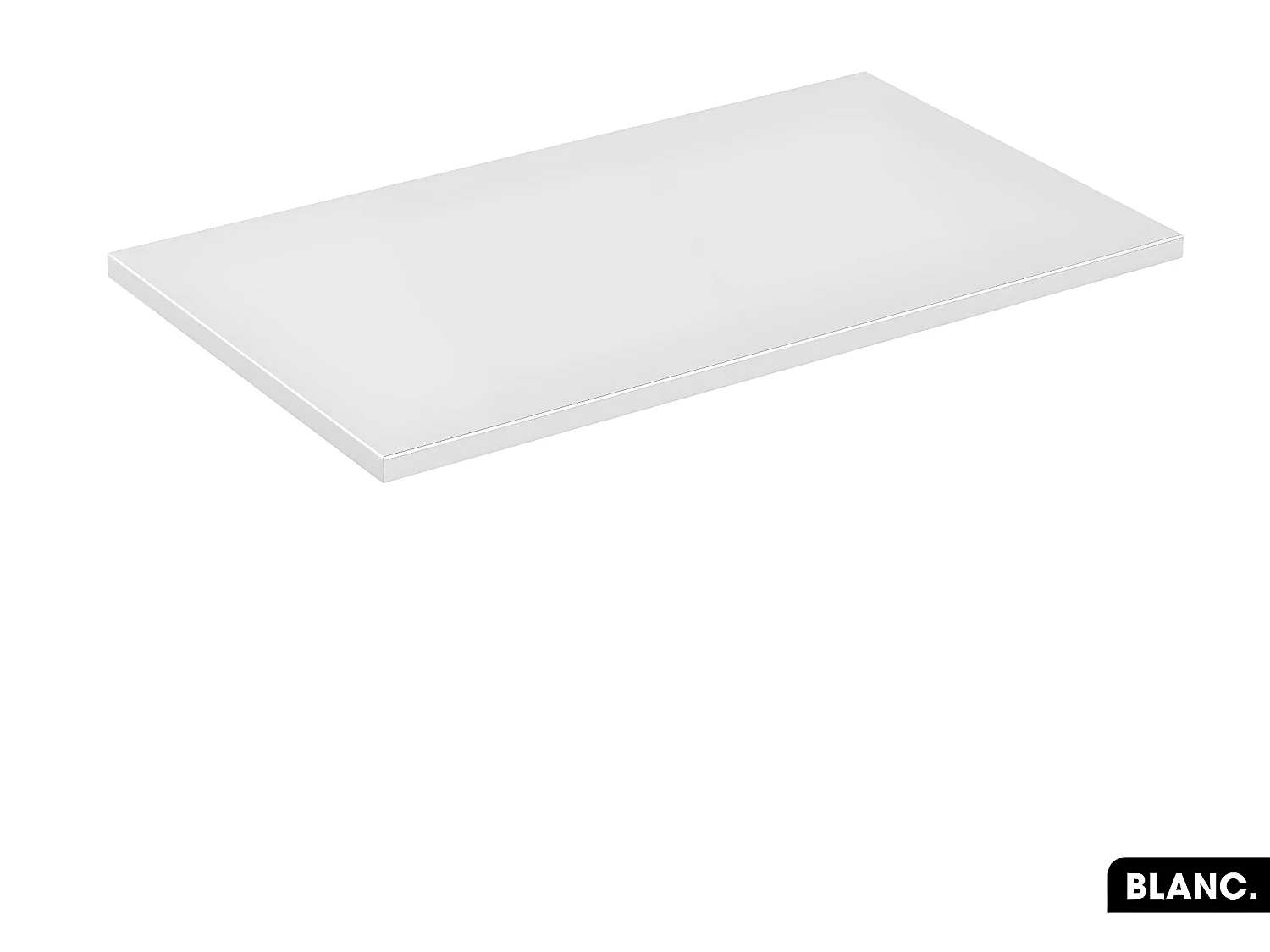 Plan de vasque en bois | BLANC | L.80 x P.46,5 x H.2