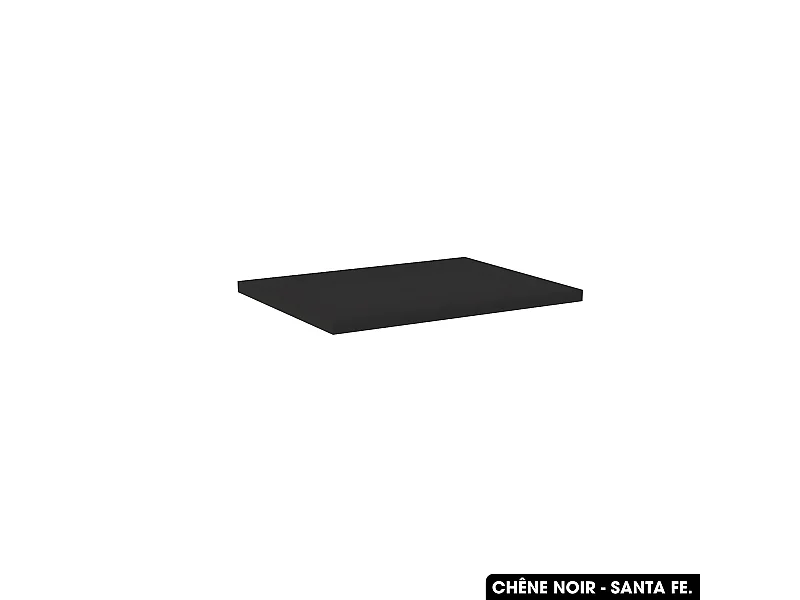 Plan de vasque en bois | CHÊNE NOIR - SANTA FE | L.60 x P.46 x H.2,5